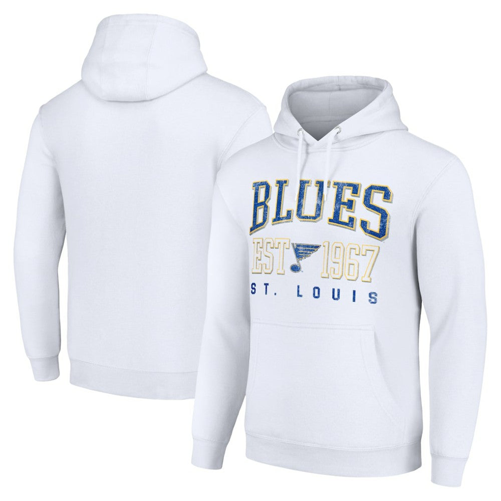 St. Louis Blues Starter Retro Graphic Pullover Hoodie - White - NHL 201066255