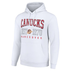 Vancouver Canucks Starter Retro Graphic Pullover Hoodie - White - NHL 201066257