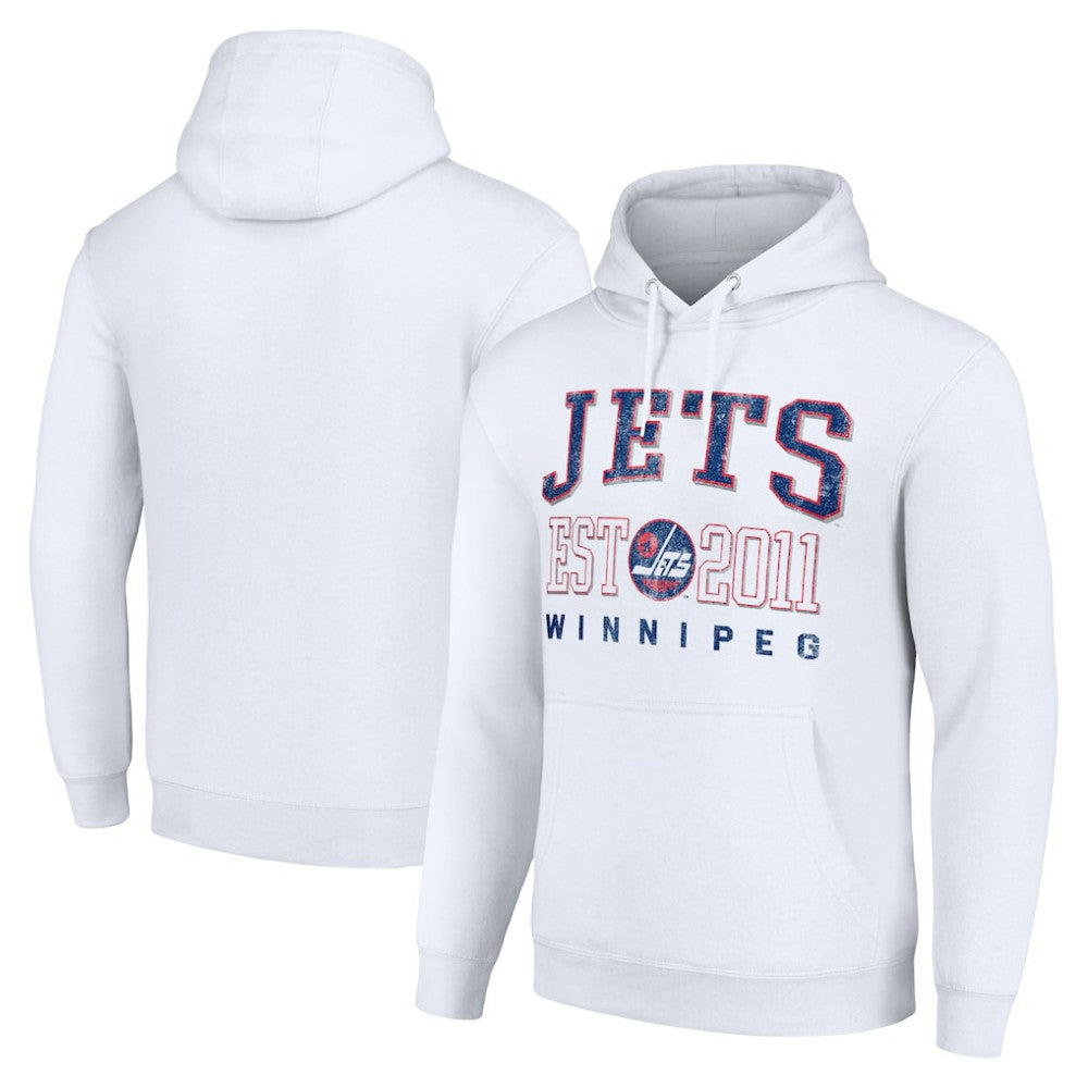 Winnipeg Jets Starter Retro Graphic Pullover Hoodie - White - NHL 201066260