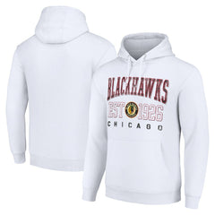Chicago Blackhawks Starter Retro Graphic Pullover Hoodie - White - NHL 201066268