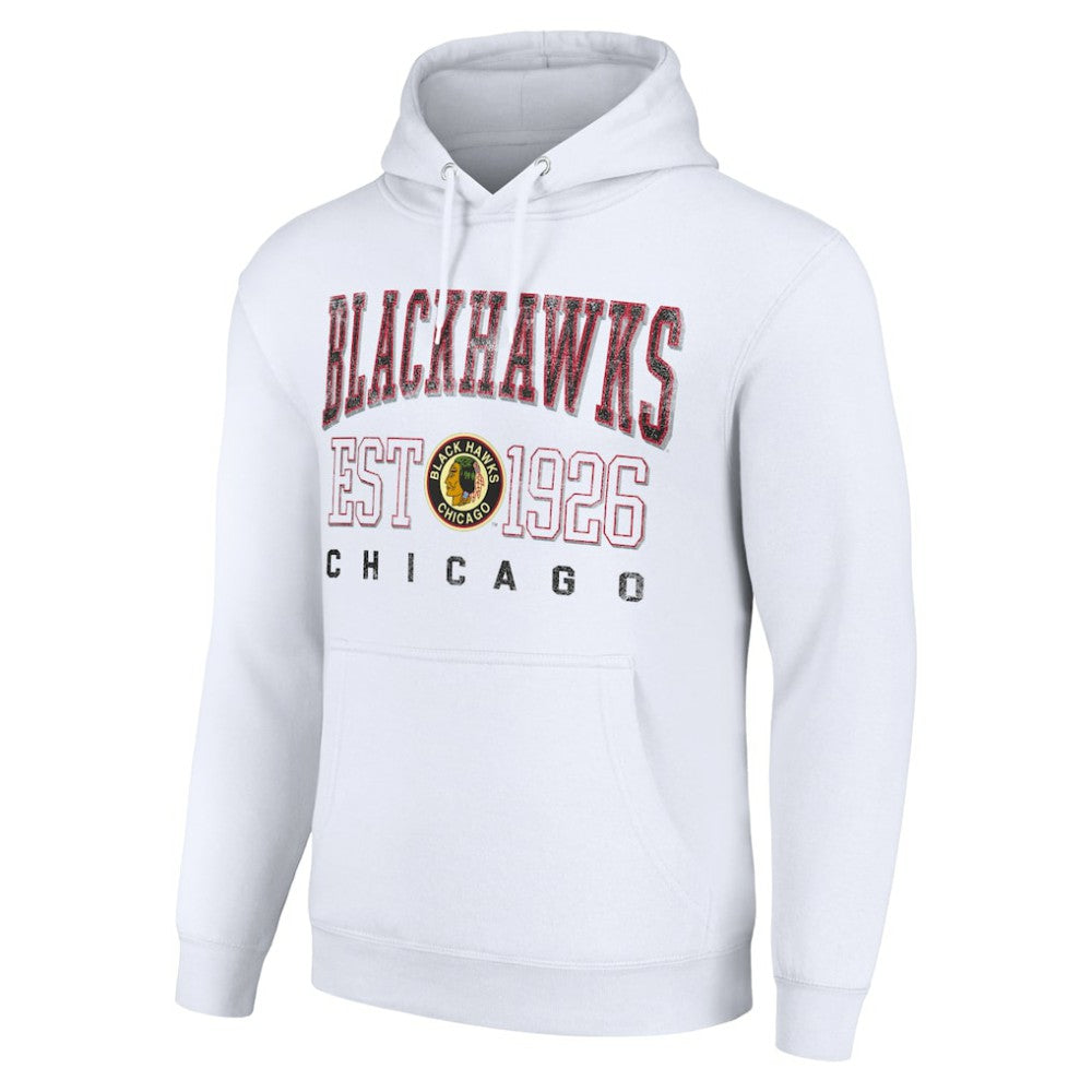 Chicago Blackhawks Starter Retro Graphic Pullover Hoodie - White - NHL 201066268