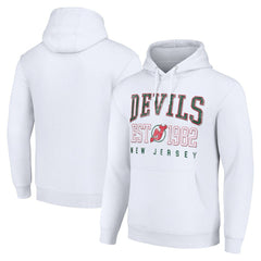 New Jersey Devils Starter Retro Graphic Pullover Hoodie - White - NHL 201066269