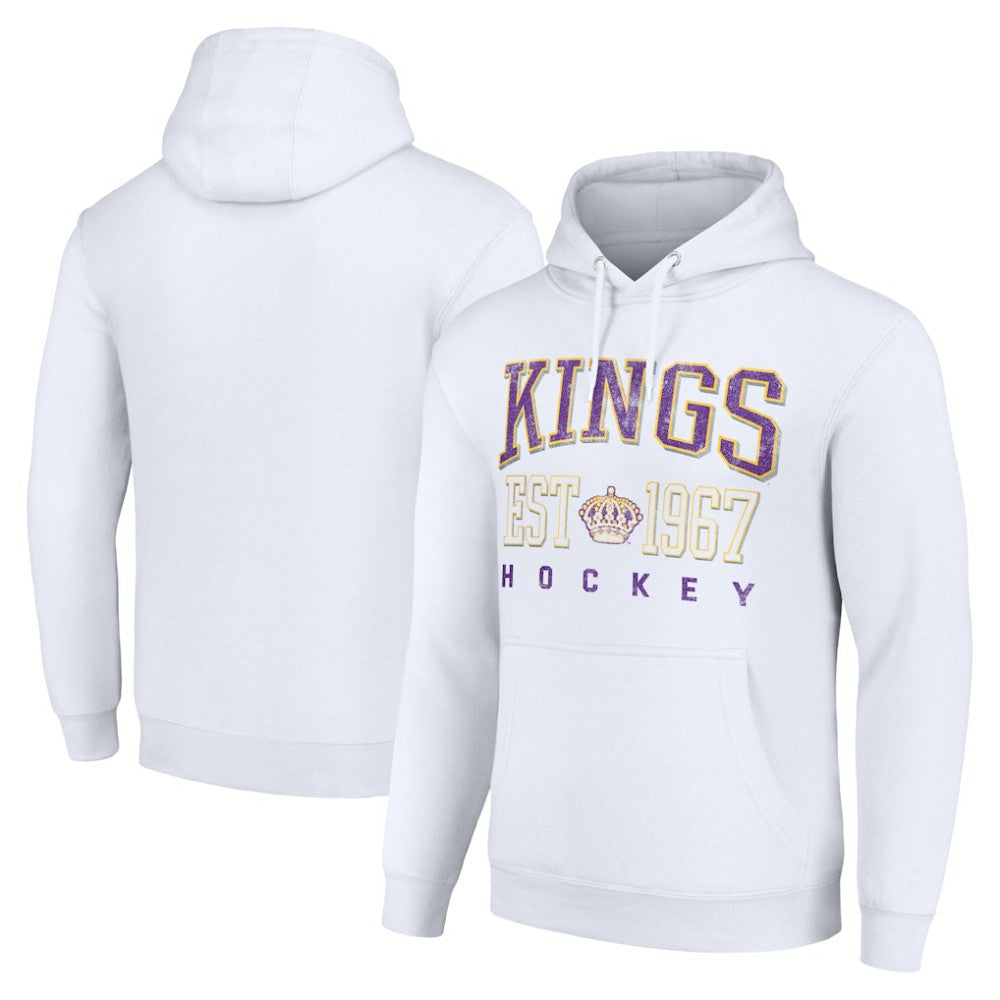 Los Angeles Kings Starter Retro Graphic Pullover Hoodie - White - NHL 201066271
