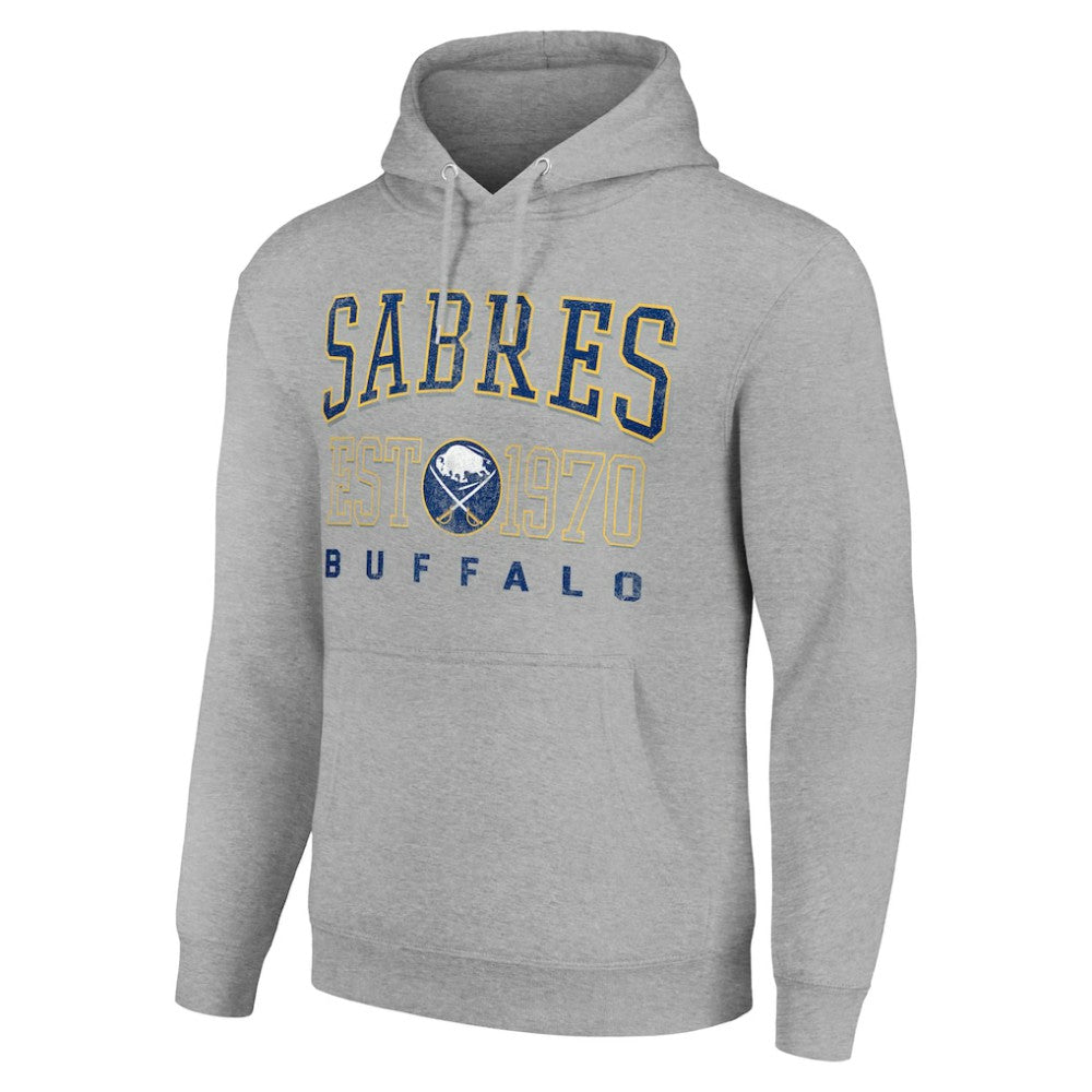 Buffalo Sabres Starter Retro Graphic Pullover Hoodie - Heather Gray - NHL 201066275