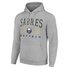 Buffalo Sabres Starter Retro Graphic Pullover Hoodie - Heather Gray - NHL 201066275