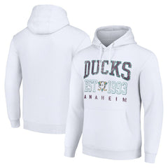 Anaheim Ducks Starter Retro Graphic Pullover Hoodie - White - NHL 201066281