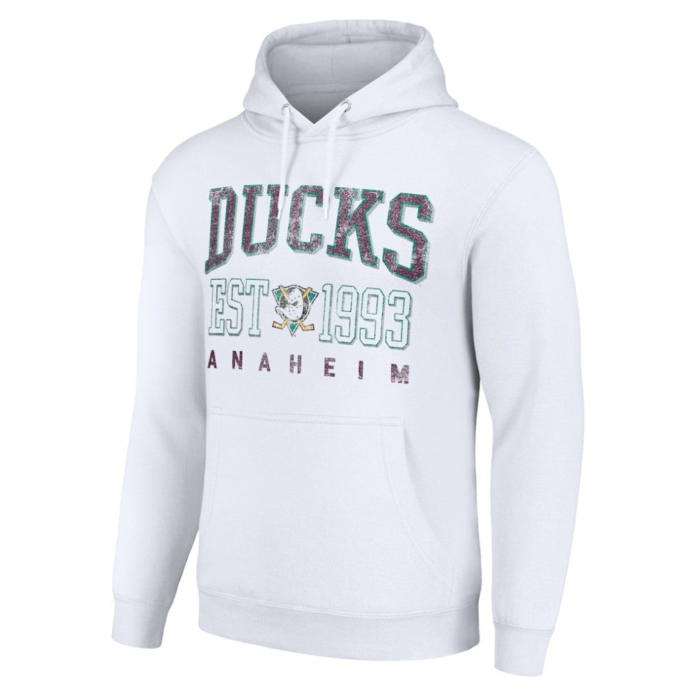Anaheim Ducks Starter Retro Graphic Pullover Hoodie - White - NHL 201066281