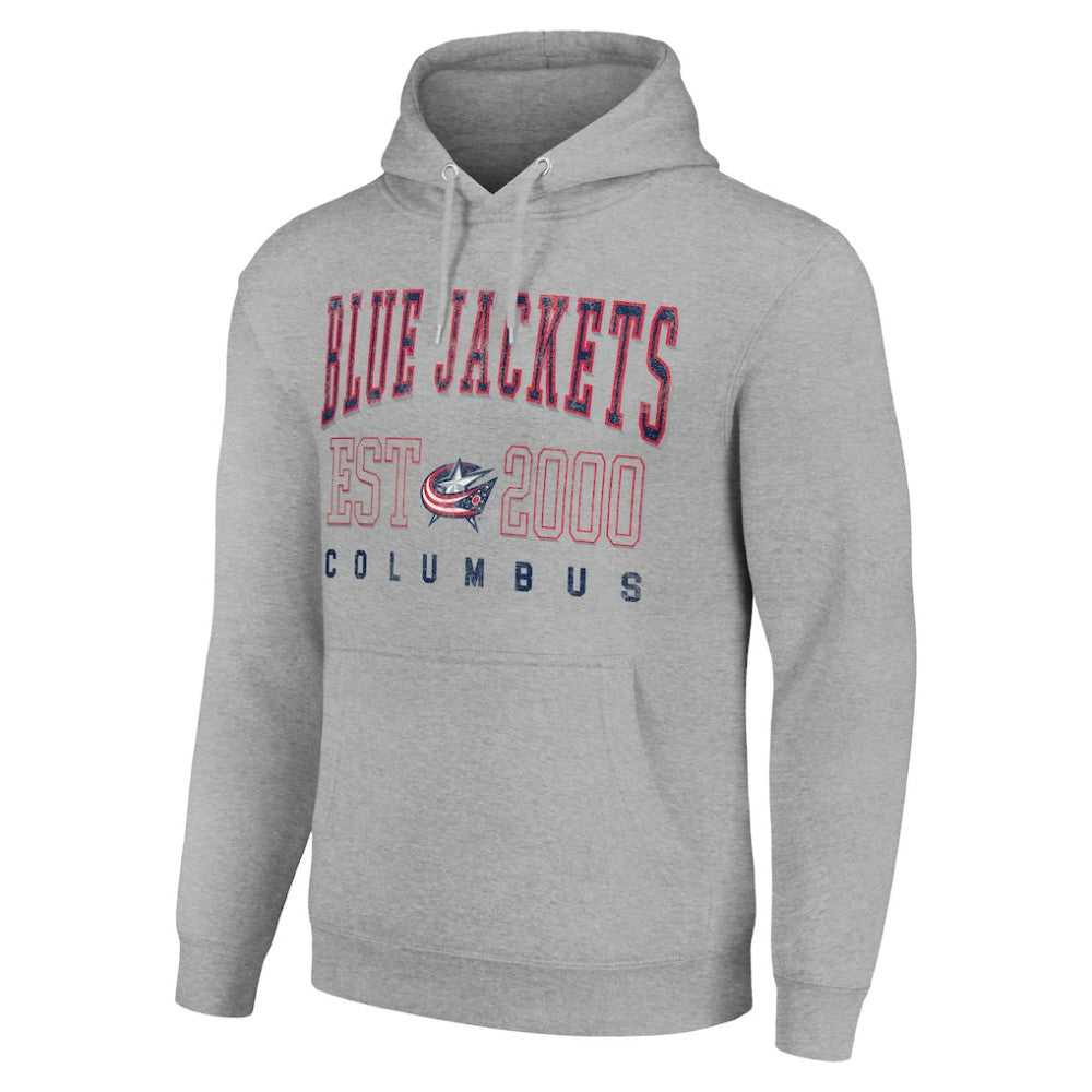 Columbus Blue Jackets Starter Graphic Pullover Hoodie - Heather Gray - NHL 201066283