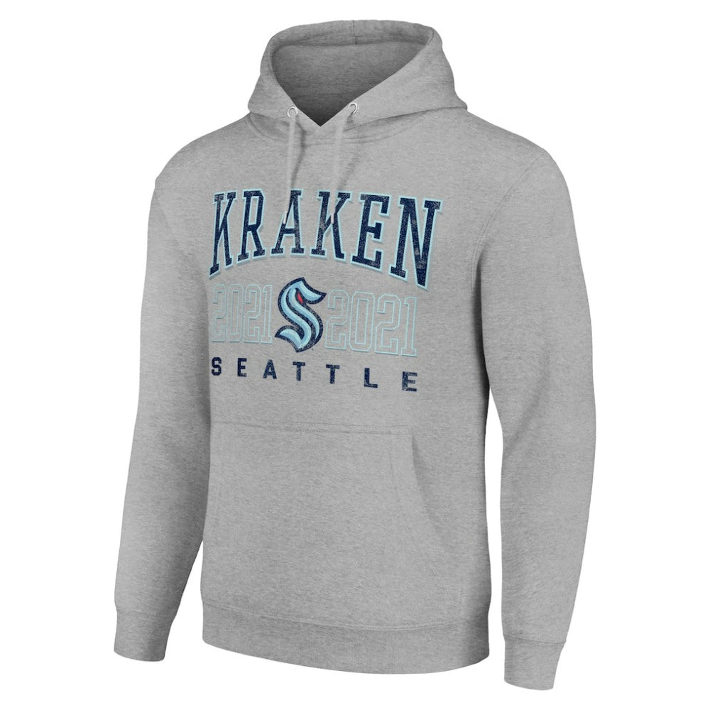 Seattle Kraken Starter Graphic Pullover Hoodie - Heather Gray - NHL 201066291