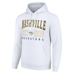 Nashville Predators Starter Graphic Pullover Hoodie - White - NHL 201066293