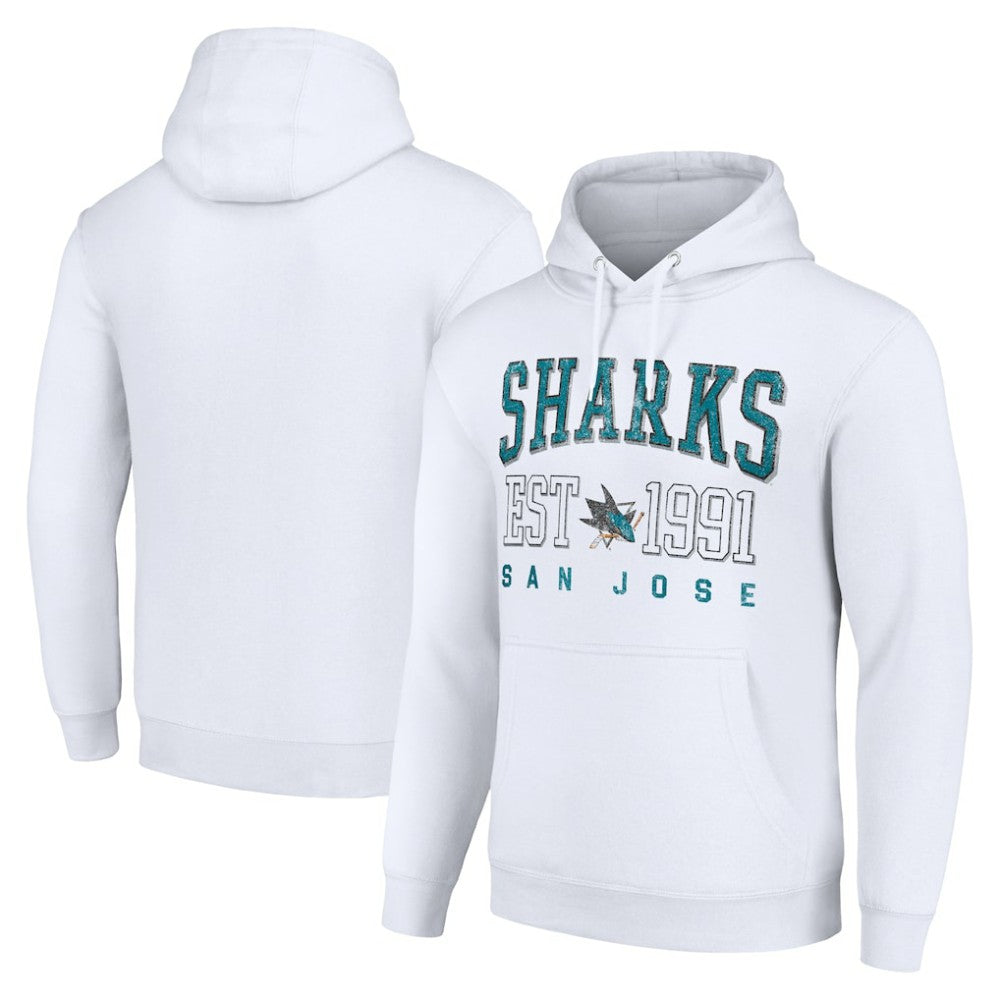 San Jose Sharks Starter Graphic Pullover Hoodie - White - NHL 201066301