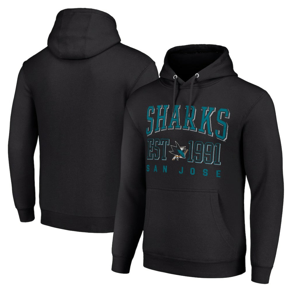 San Jose Sharks Starter Graphic Pullover Hoodie - Black - NHL 201066305