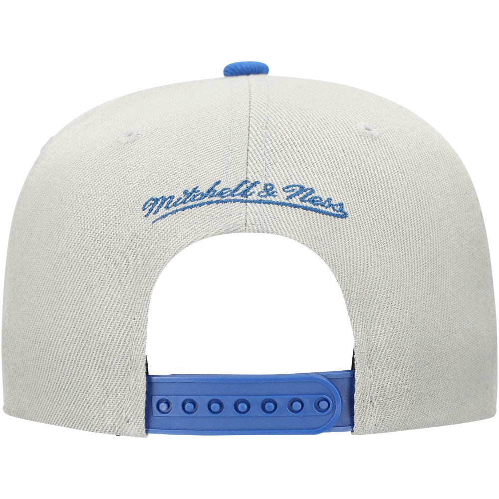 Los Angeles Dodgers Mitchell & Ness Knock Out Panel Snapback Hat - Gray/Royal - Mitchell & Ness Sale