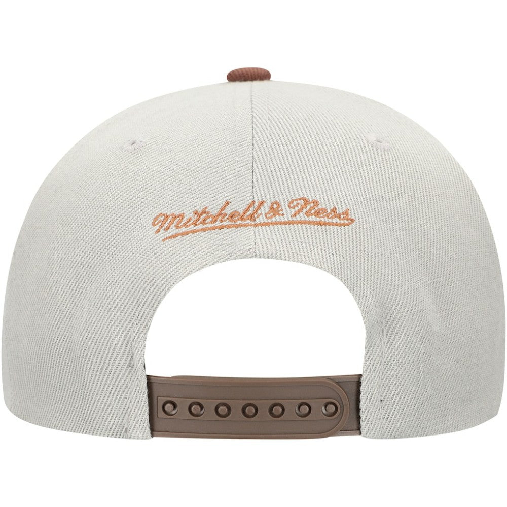 San Diego Padres Mitchell & Ness Knock Out Panel Snapback Hat - Gray/Brown - Mitchell & Ness on Sale