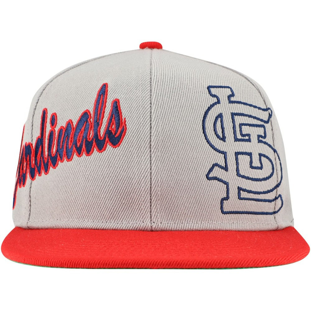 St. Louis Cardinals Mitchell & Ness Knock Out Panel Snapback Hat - Gray - Mitchell & Ness Discount