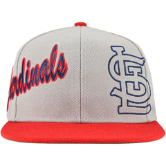 St. Louis Cardinals Mitchell & Ness Knock Out Panel Snapback Hat - Gray - Mitchell & Ness Discount