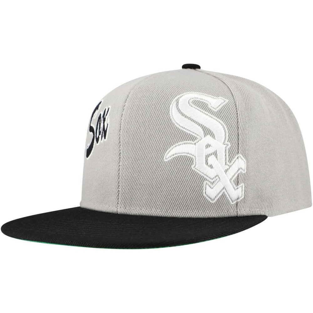 Chicago White Sox Mitchell & Ness Knock Out Panel Snapback Hat - Gray - Mitchell & Ness Online