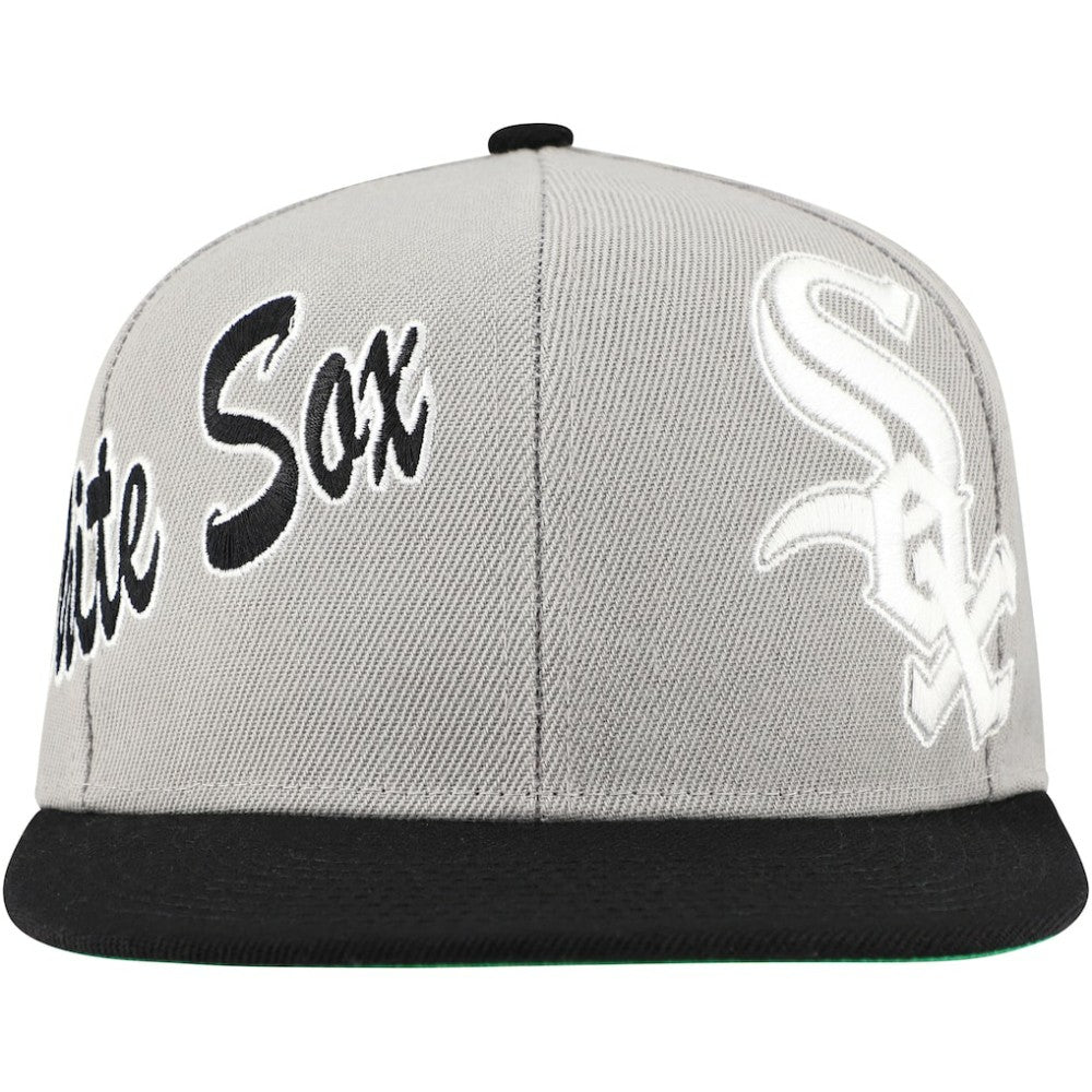 Chicago White Sox Mitchell & Ness Knock Out Panel Snapback Hat - Gray - Mitchell & Ness Online