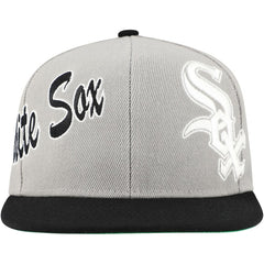 Chicago White Sox Mitchell & Ness Knock Out Panel Snapback Hat - Gray - Mitchell & Ness Online