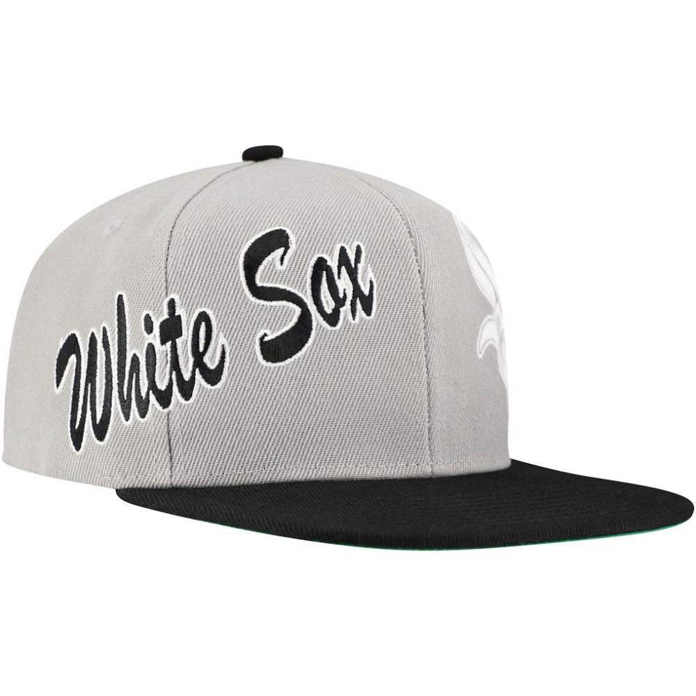 Chicago White Sox Mitchell & Ness Knock Out Panel Snapback Hat - Gray - Mitchell & Ness Online
