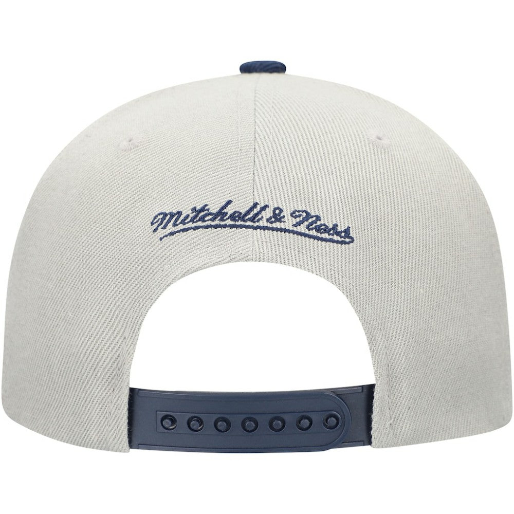 Atlanta Braves Mitchell & Ness Knock Out Panel Snapback Hat - Gray/Navy - Mitchell & Ness Discount