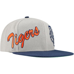 Detroit Tigers Mitchell & Ness Knock Out Panel Snapback Hat - Gray - Mitchell & Ness Online