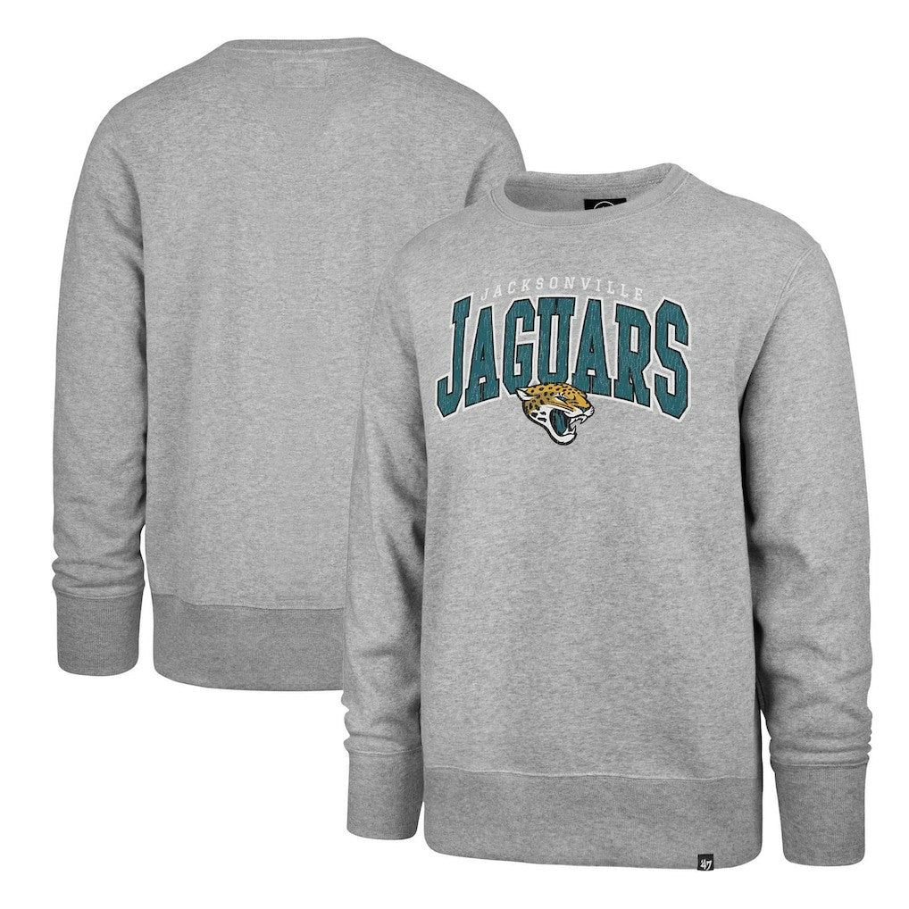 47 brand Jacksonville Jaguars '47 Varsity Block Headline Pullover Sweatshirt Gray