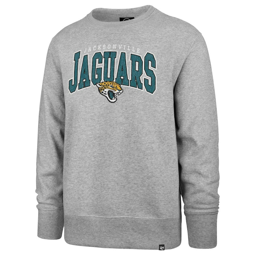 47 brand Jacksonville Jaguars '47 Varsity Block Headline Pullover Sweatshirt Gray