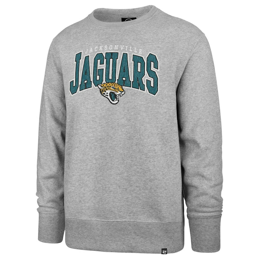47 brand Jacksonville Jaguars '47 Varsity Block Headline Pullover Sweatshirt Gray