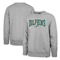 47 brand Miami Dolphins '47 Varsity Block Headline Pullover Sweatshirt Gray