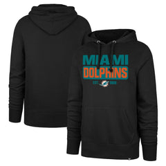 47 brand Miami Dolphins '47 Box Out Headline Pullover Hoodie Black
