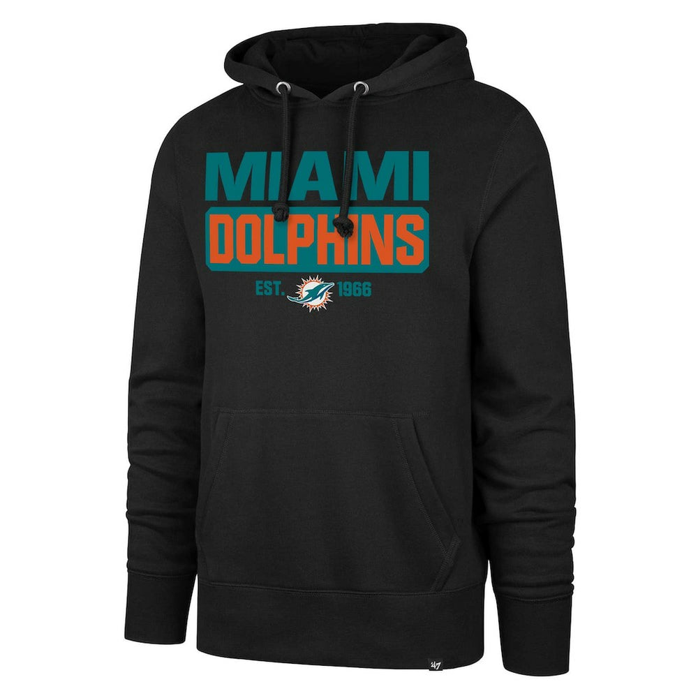 47 brand Miami Dolphins '47 Box Out Headline Pullover Hoodie Black