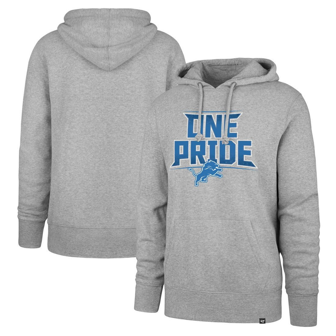 47 brand Detroit Lions '47 Regional Headline Pullover Hoodie Gray
