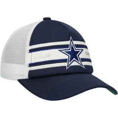 Mitchell & Ness Dallas Cowboys Youth Stripe Trucker Adjustable Hat Navy