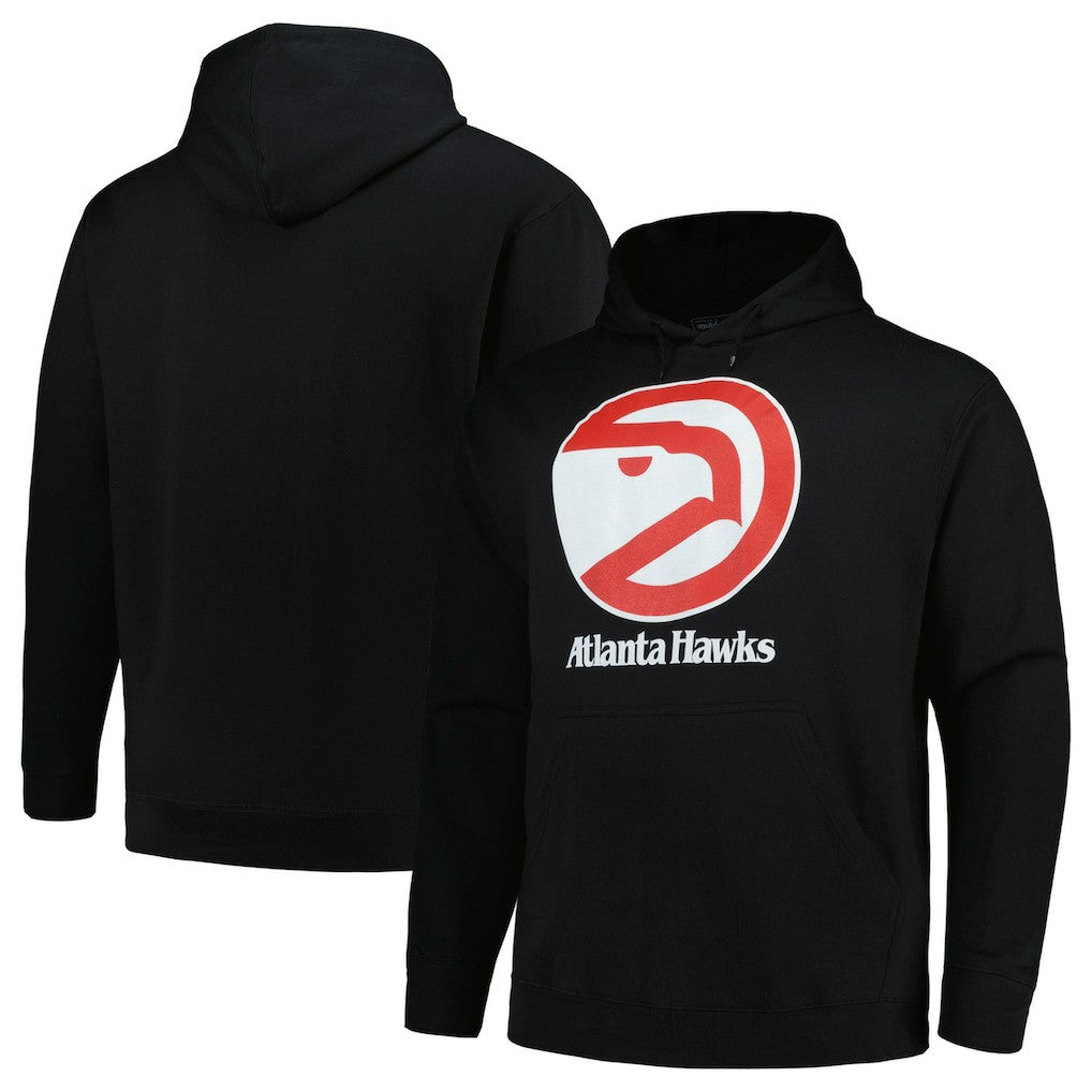 Atlanta Hawks Hardwood Classics Big & Tall Pullover Hoodie Black | Mitchell & Ness US