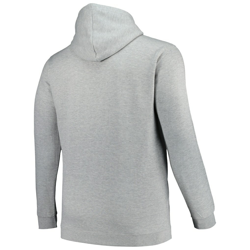 Charlotte Hornets Hardwood Classics Big & Tall Pullover Hoodie Heather Gray | Mitchell & Ness discount