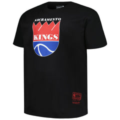 Sacramento Kings Big & Tall Hardwood Classics Vintage Logo T-Shirt Black | Mitchell & Ness outlet