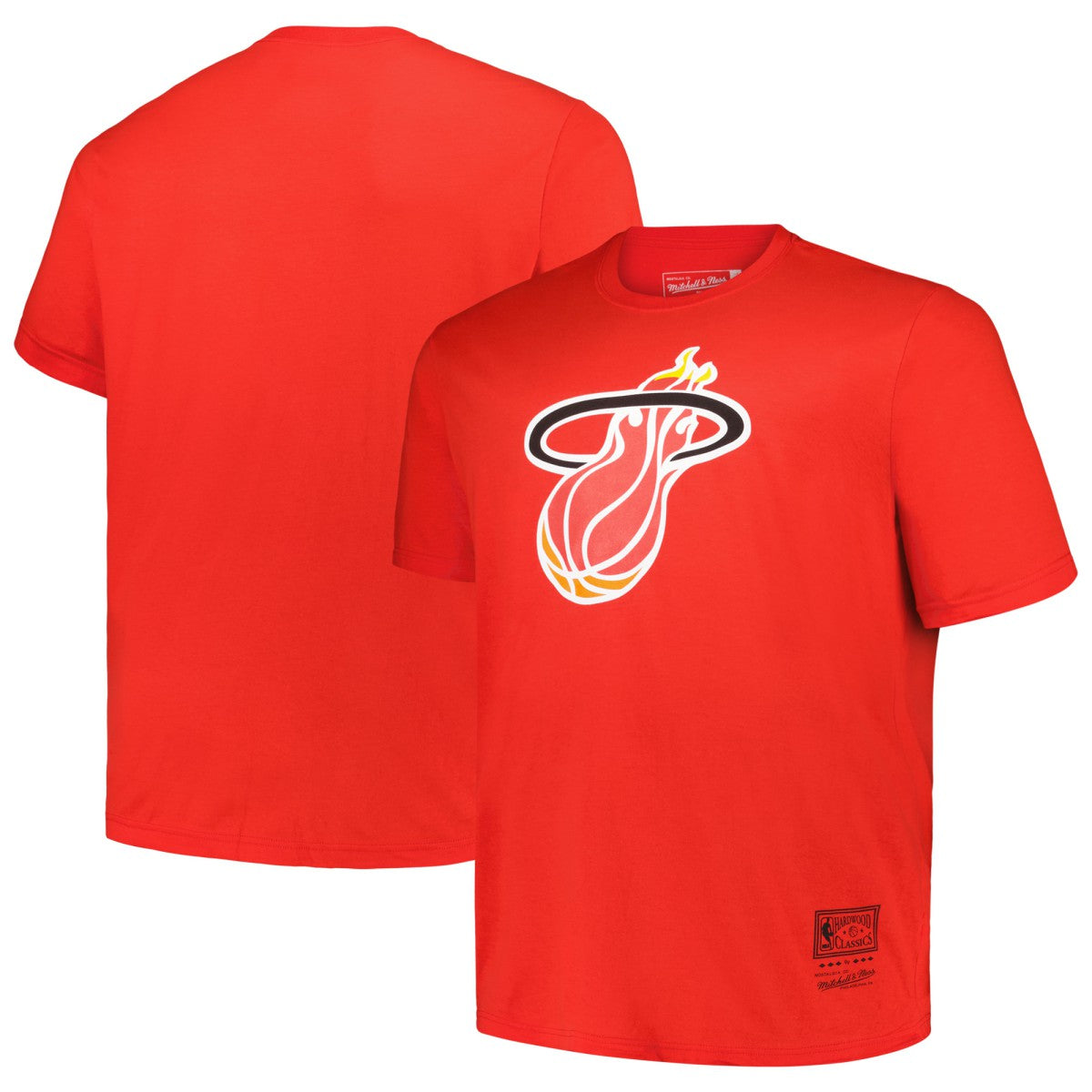 Miami Heat Big & Tall Hardwood Classics Vintage Logo T-Shirt Red | Mitchell & Ness discount