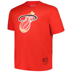 Miami Heat Big & Tall Hardwood Classics Vintage Logo T-Shirt Red | Mitchell & Ness discount