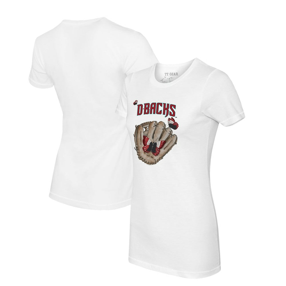 Arizona Diamondbacks Tiny Turnip Women's Butterfly Glove T-Shirt - White - MLB Online