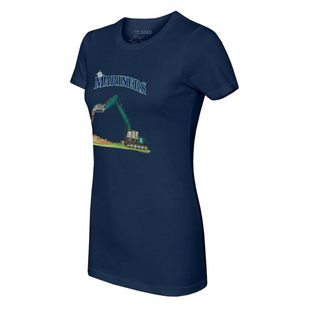 Seattle Mariners Tiny Turnip Women's Excavator T-Shirt - Navy - MLB Discount