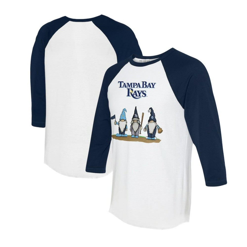 Tampa Bay Rays Tiny Turnip Unisex Gnomes 3/4-Sleeve Raglan T-Shirt - White/Navy - MLB Online