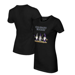 Colorado Rockies Tiny Turnip Women's Gnomes T-Shirt - Black - MLB Discount