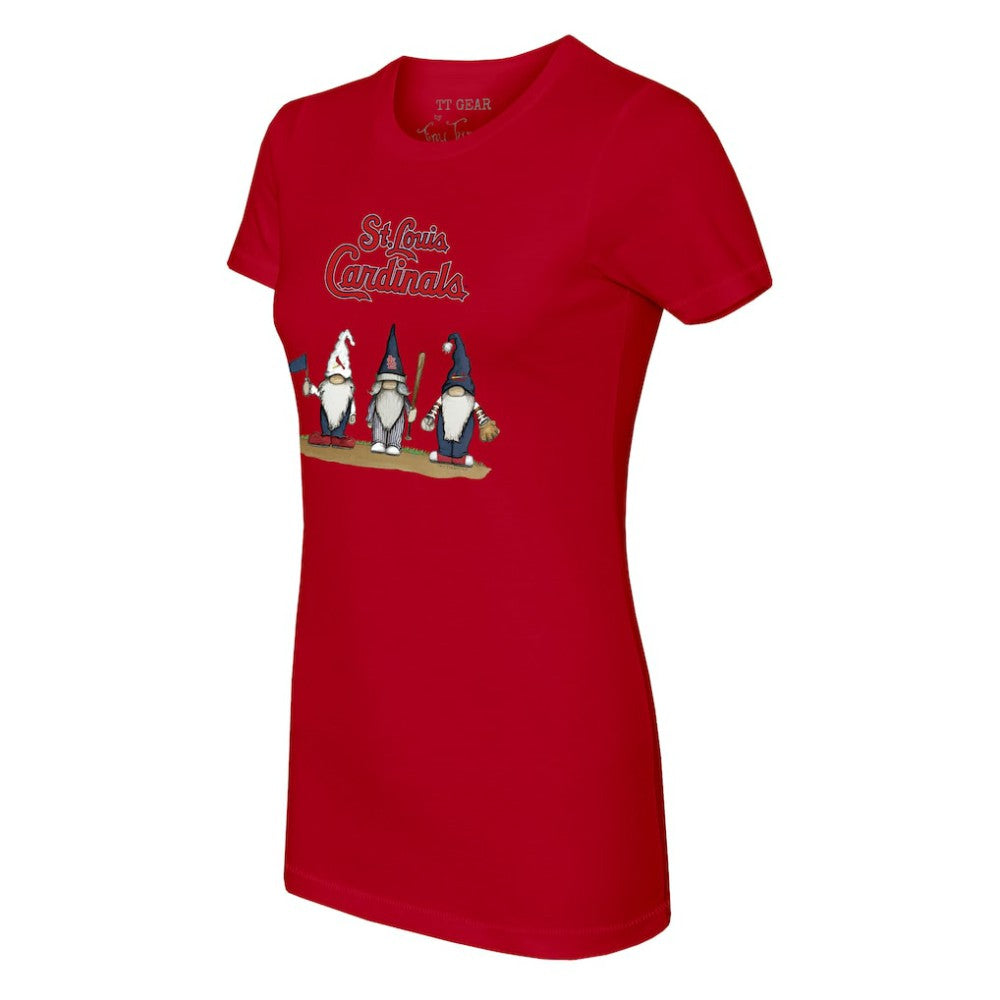St. Louis Cardinals Tiny Turnip Women's Gnomes T-Shirt - Red - MLB Sale