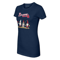 Atlanta Braves Tiny Turnip Women's Gnomes T-Shirt - Navy - MLB Lifestyle