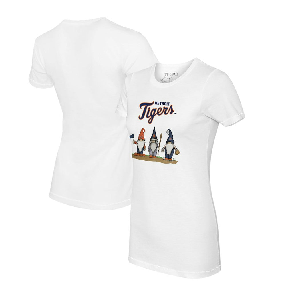 Detroit Tigers Tiny Turnip Women's Gnomes T-Shirt - White - MLB Lifestyle