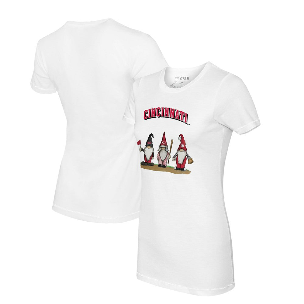 Cincinnati Reds Tiny Turnip Women's Gnomes T-Shirt - White - MLB on Sale