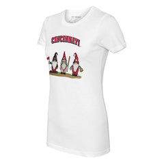 Cincinnati Reds Tiny Turnip Women's Gnomes T-Shirt - White - MLB on Sale