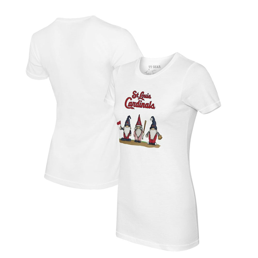 St. Louis Cardinals Tiny Turnip Women's Gnomes T-Shirt - White - MLB Discount