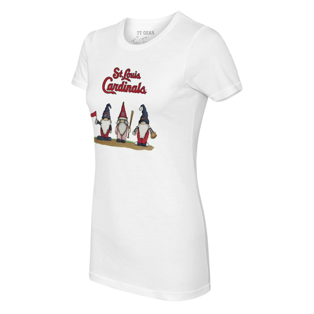 St. Louis Cardinals Tiny Turnip Women's Gnomes T-Shirt - White - MLB Discount